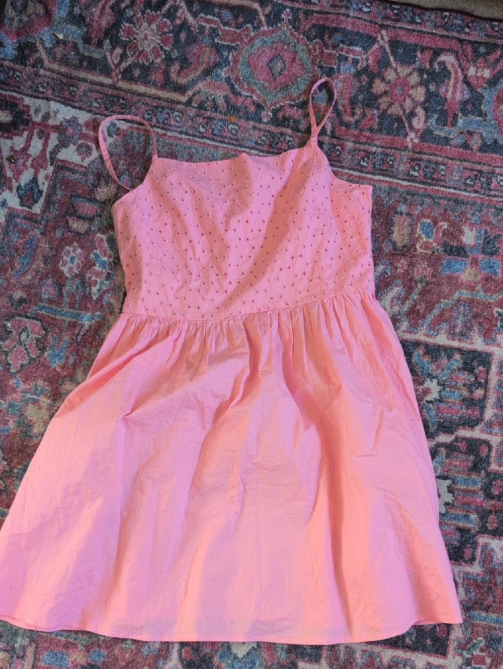 GAP NEW W/OUT TAGS Pink Eyelet Sundress with Spaghetti Straps
